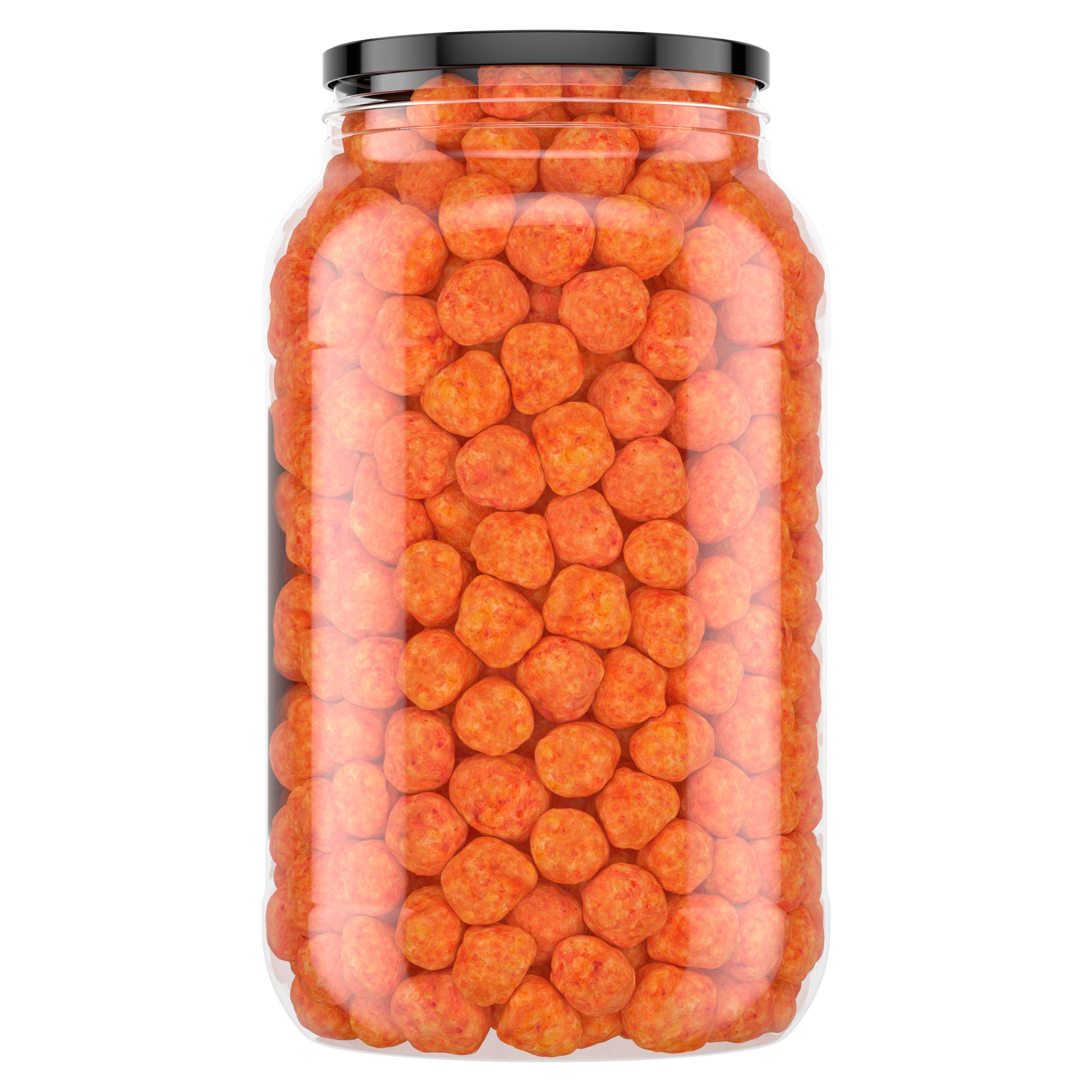 Utz Red Hot Cheese Balls barrel back view