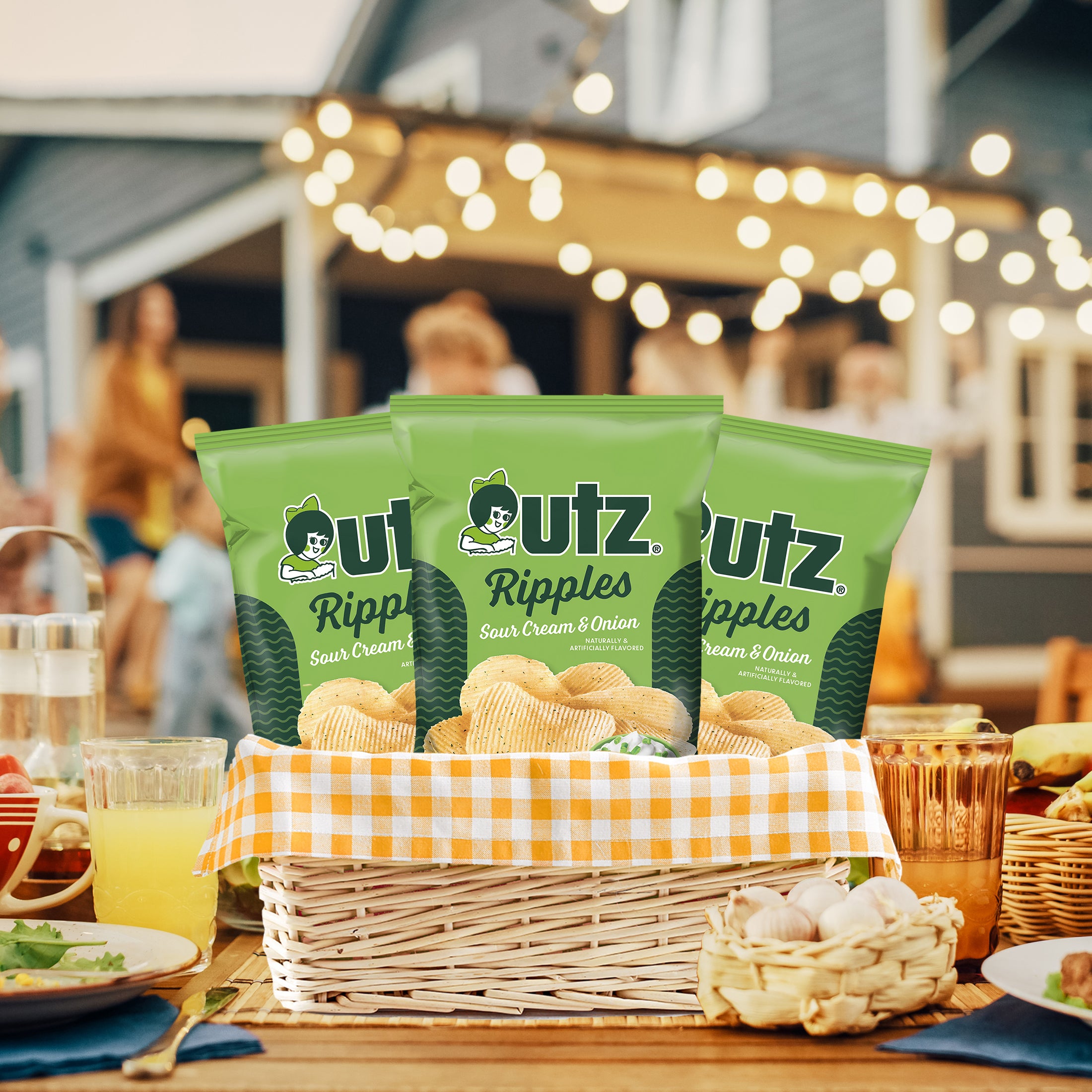 Utz Sour Cream & Onion Ripple Potato Chips