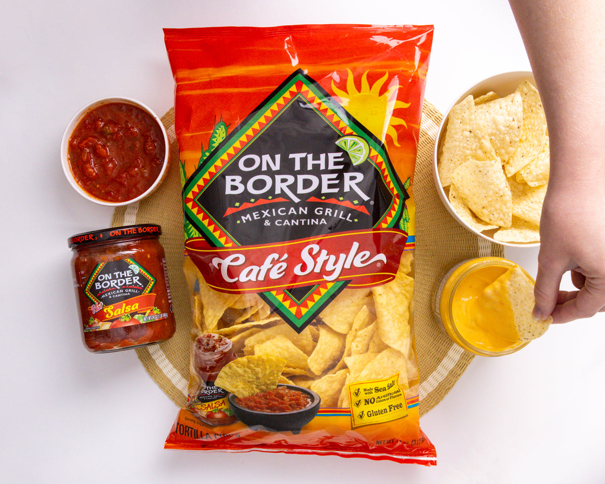 On The Border® Café Style Holiday Chips – Red & Green Tortilla Chips