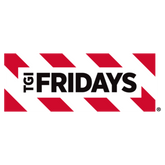 TGI Fridays logo with red and white striped design on a white background