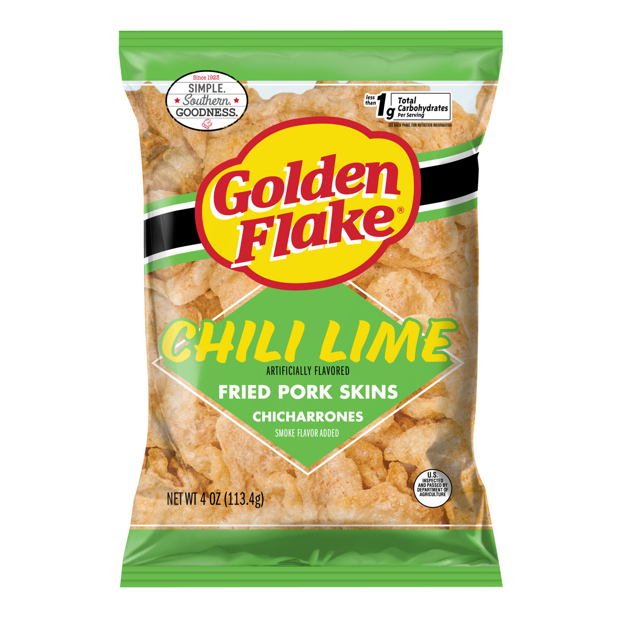 Golden Flake Pork Skins Chili Lime Utz Quality Foods
