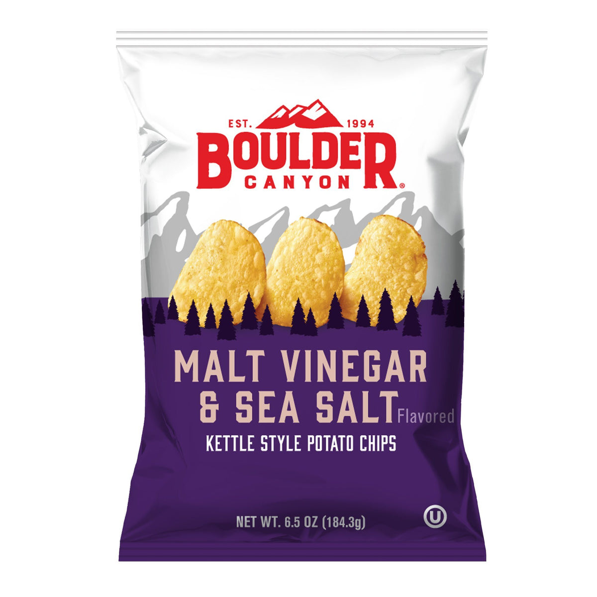 Boulder Canyon Kettle Potato Chips Malt Vinegar & Sea Salt Utz Quality Foods