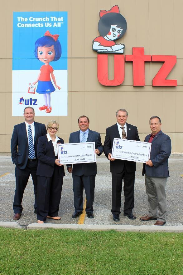 UTZ QUALITY FOODS SUPPORTS TECHNOLOGY LEARNING AT LOCAL SCHOOL DISTRICTS