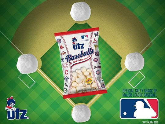 Utz® Introduces Irresistible White Cheddar Cheeseball Baseballs! Limited Edition Bag Highlights All 30 Major League Baseball Clubs