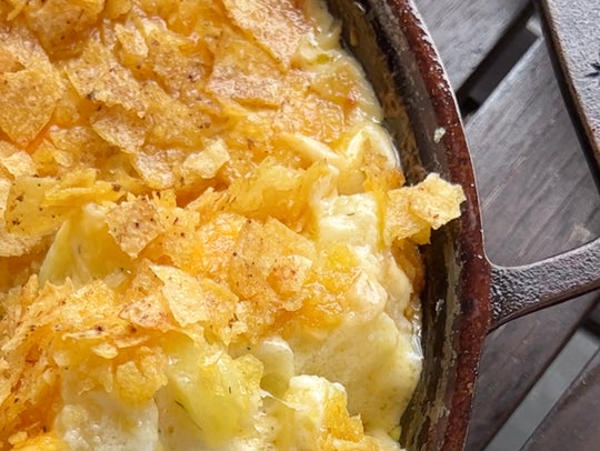 Potato (Chip) Casserole with Utz Salt & Vinegar Chips