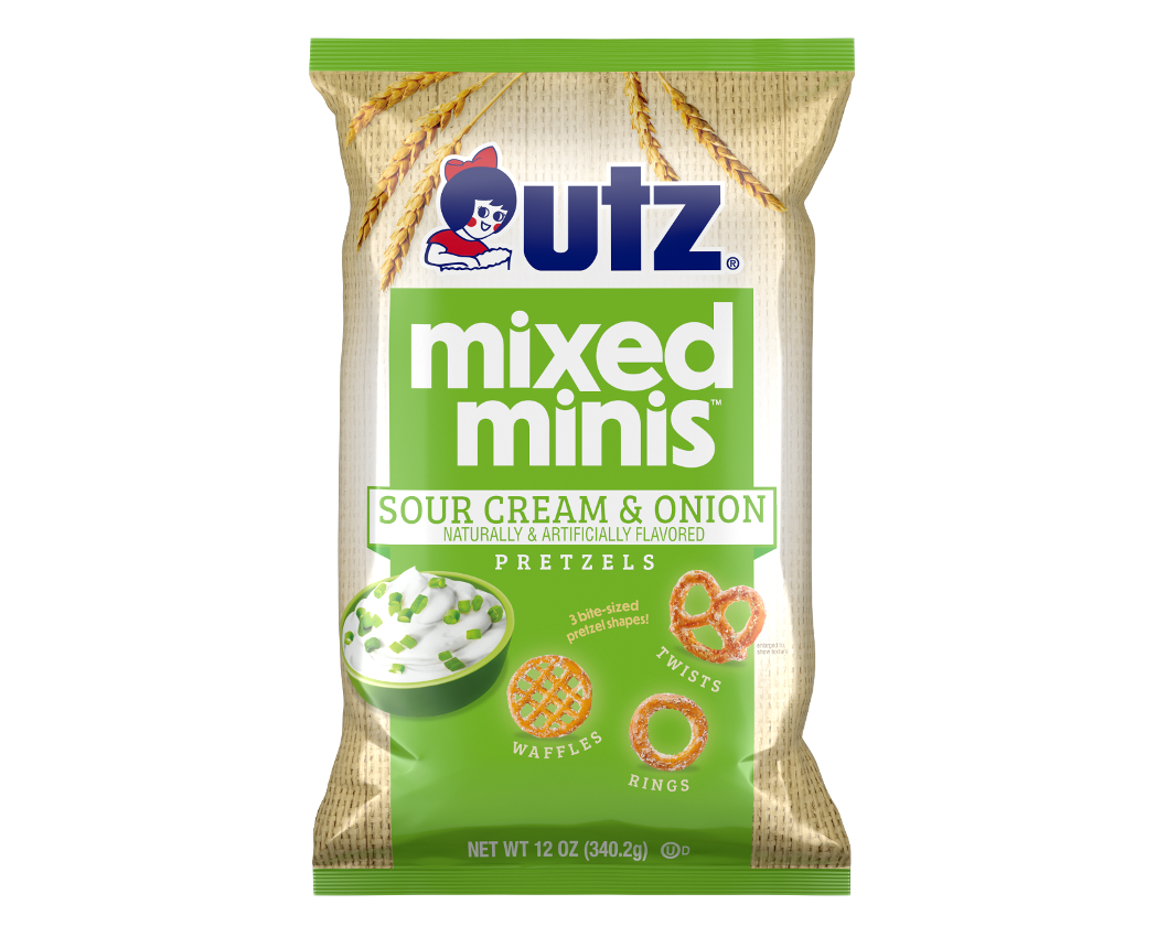 UTZ® ADDS NEW SOUR CREAM & ONION FLAVOR TO MIXED MINIS® PRETZEL LINE