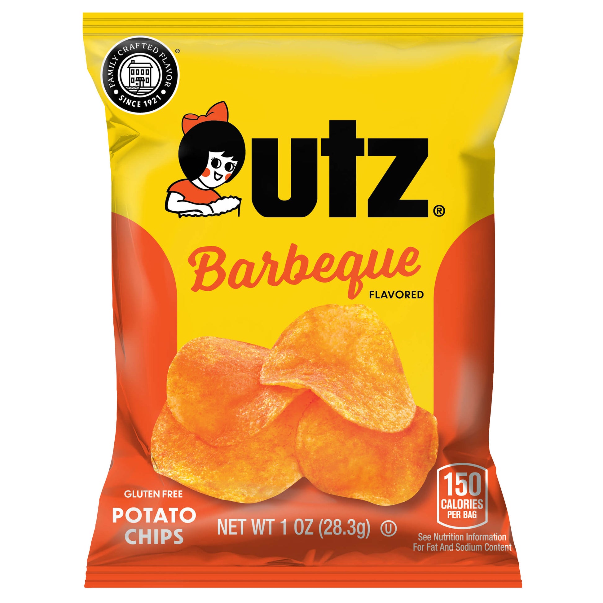 utz barbeque chips in a 1oz bag