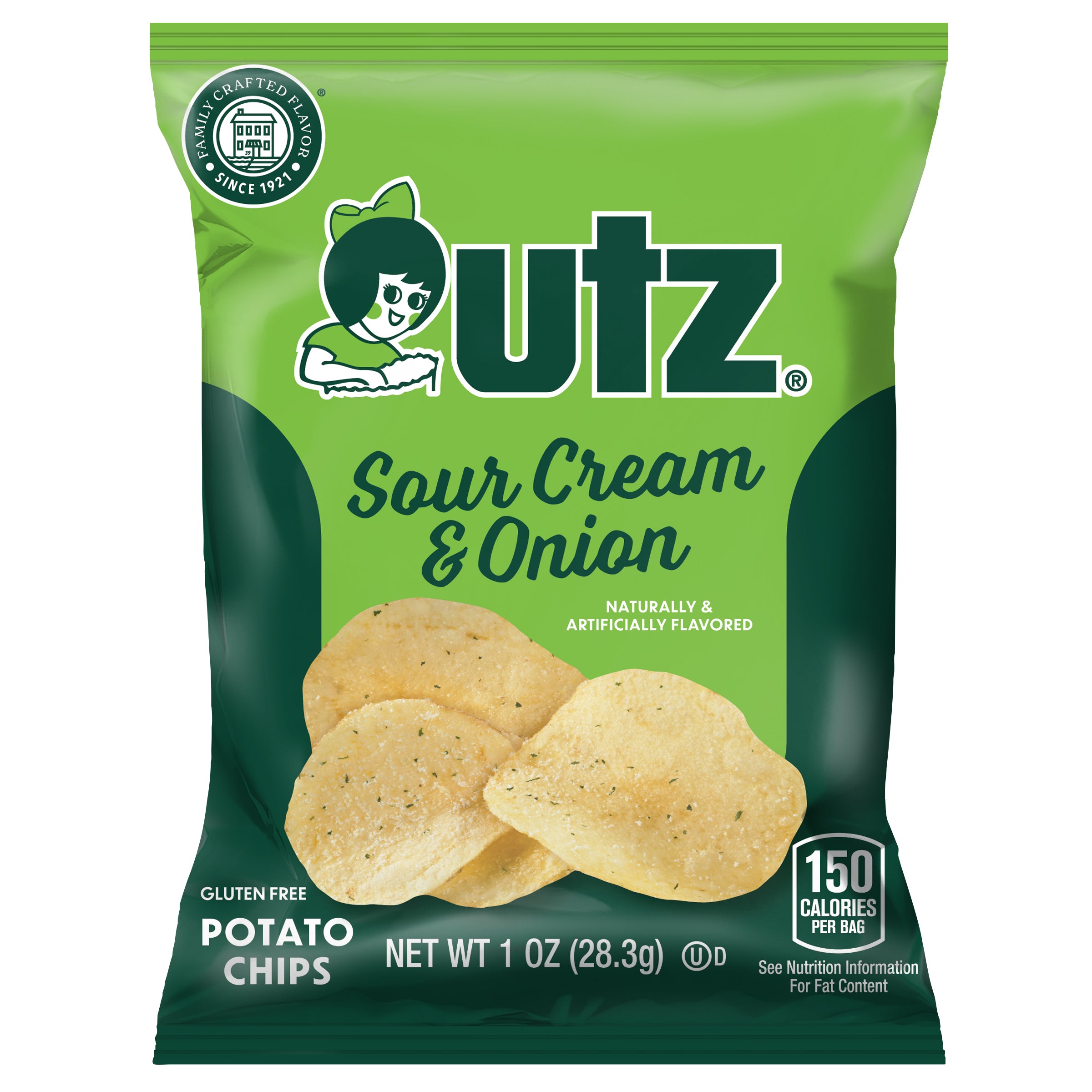 Utz Sour Cream & Onion Potato Chips 1 oz.