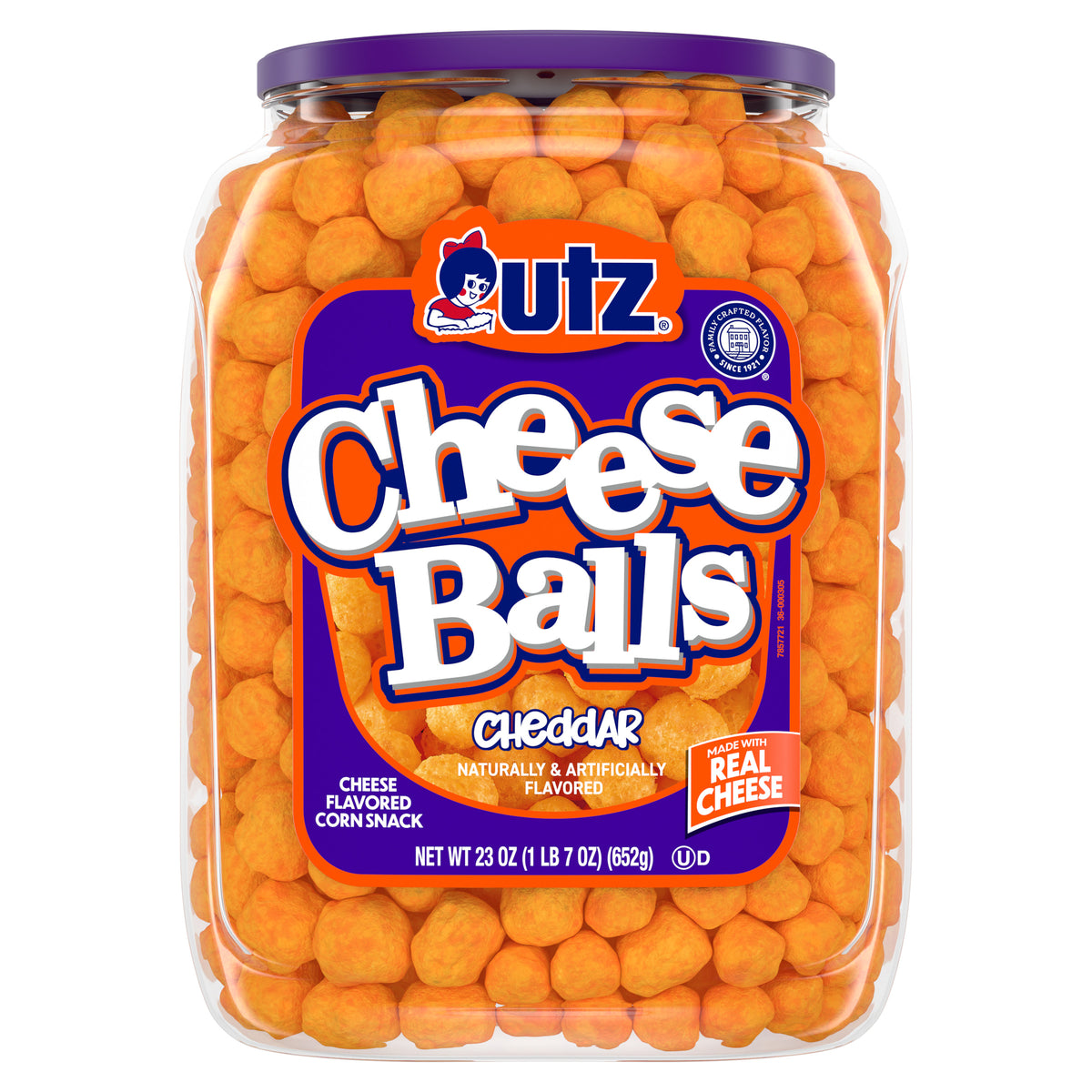 Utz Cheddar Cheese Balls Barrel