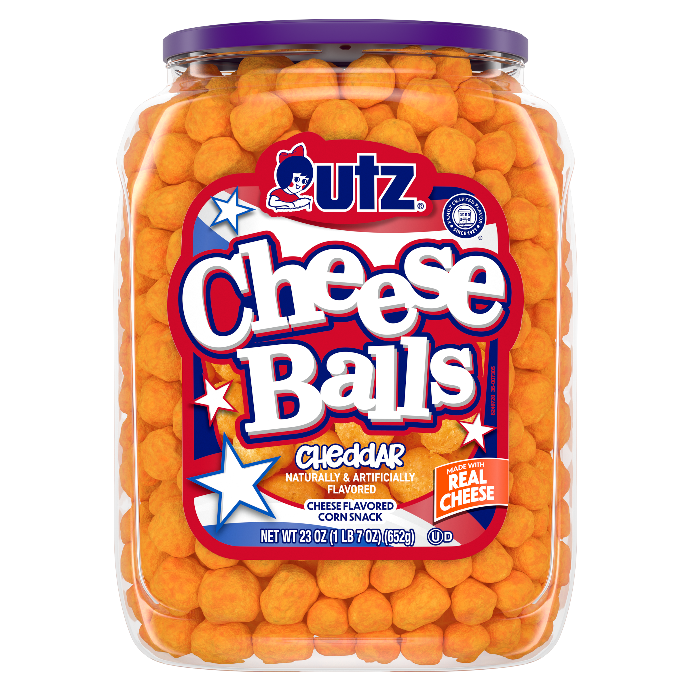 Utz Cheddar Cheese Balls Barrel