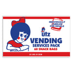 Utz Vending Services Pack label with character design on a white background