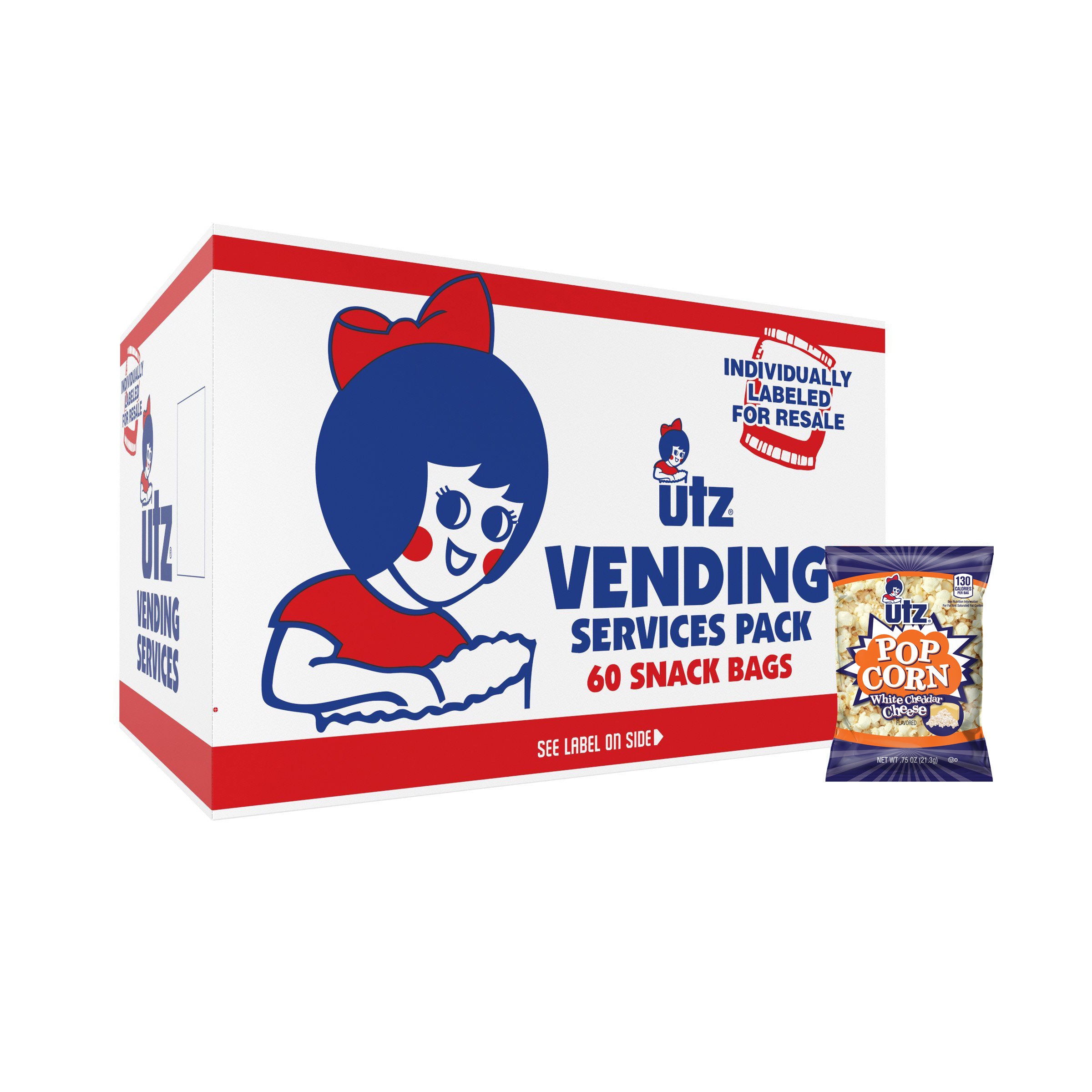 UTZ Vending Services Pack with a snack bag on a white background