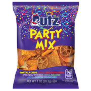 utz Party Mix snack bag with colorful design on a white background