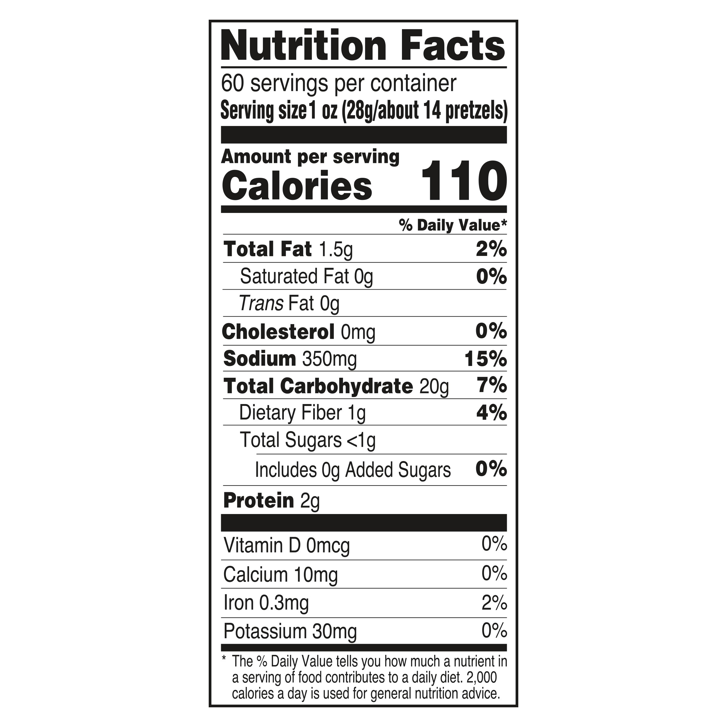 Utz Bite Size Mini Twist Pretzels, 60 oz Barrel