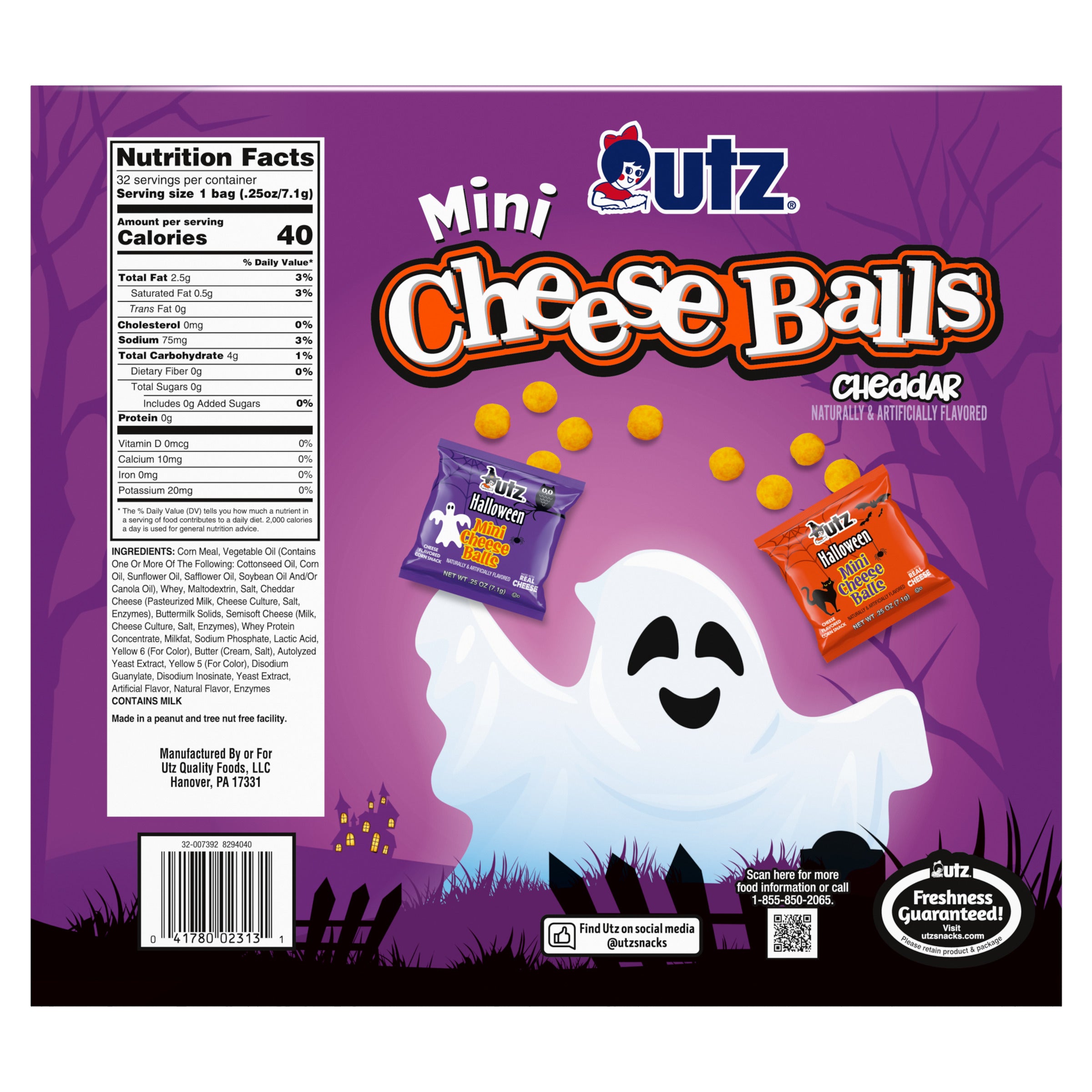 Utz Halloween Mini Cheeseballs Multipack