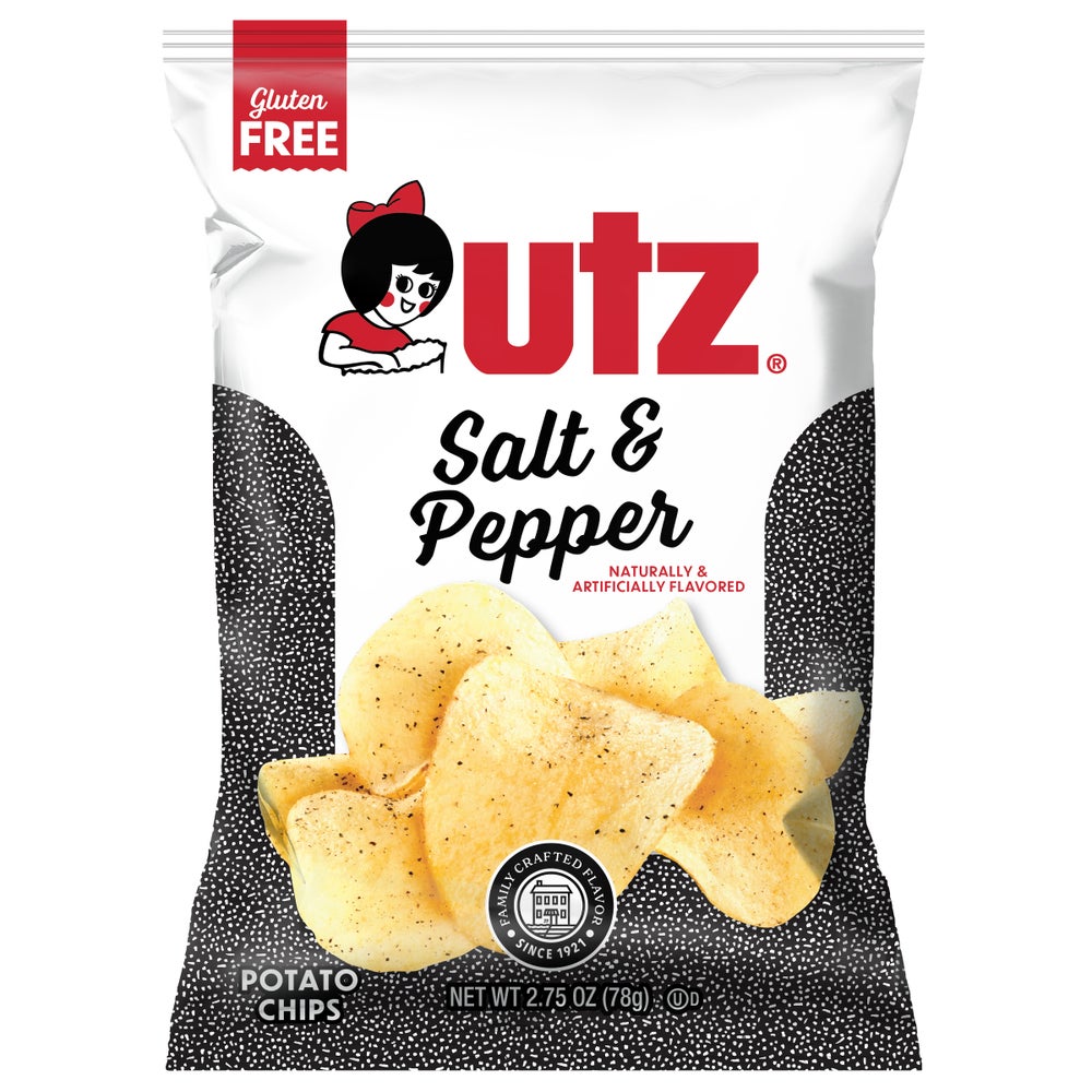 Utz Salt & Pepper Potato Chips - to Go Size - 14ct