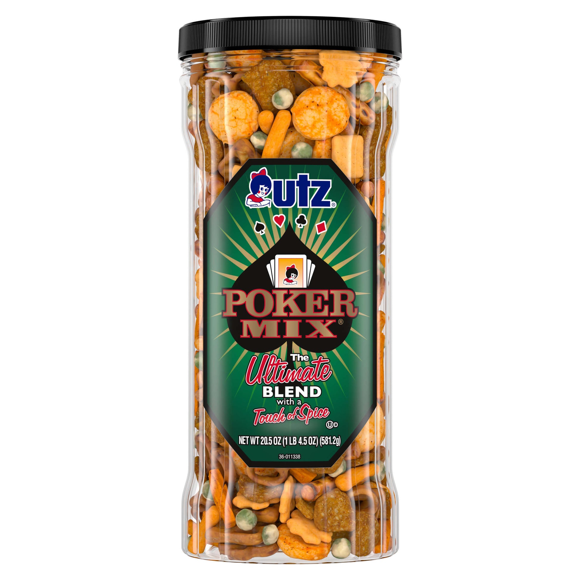 UTZ Poker Mix snack container on a white background