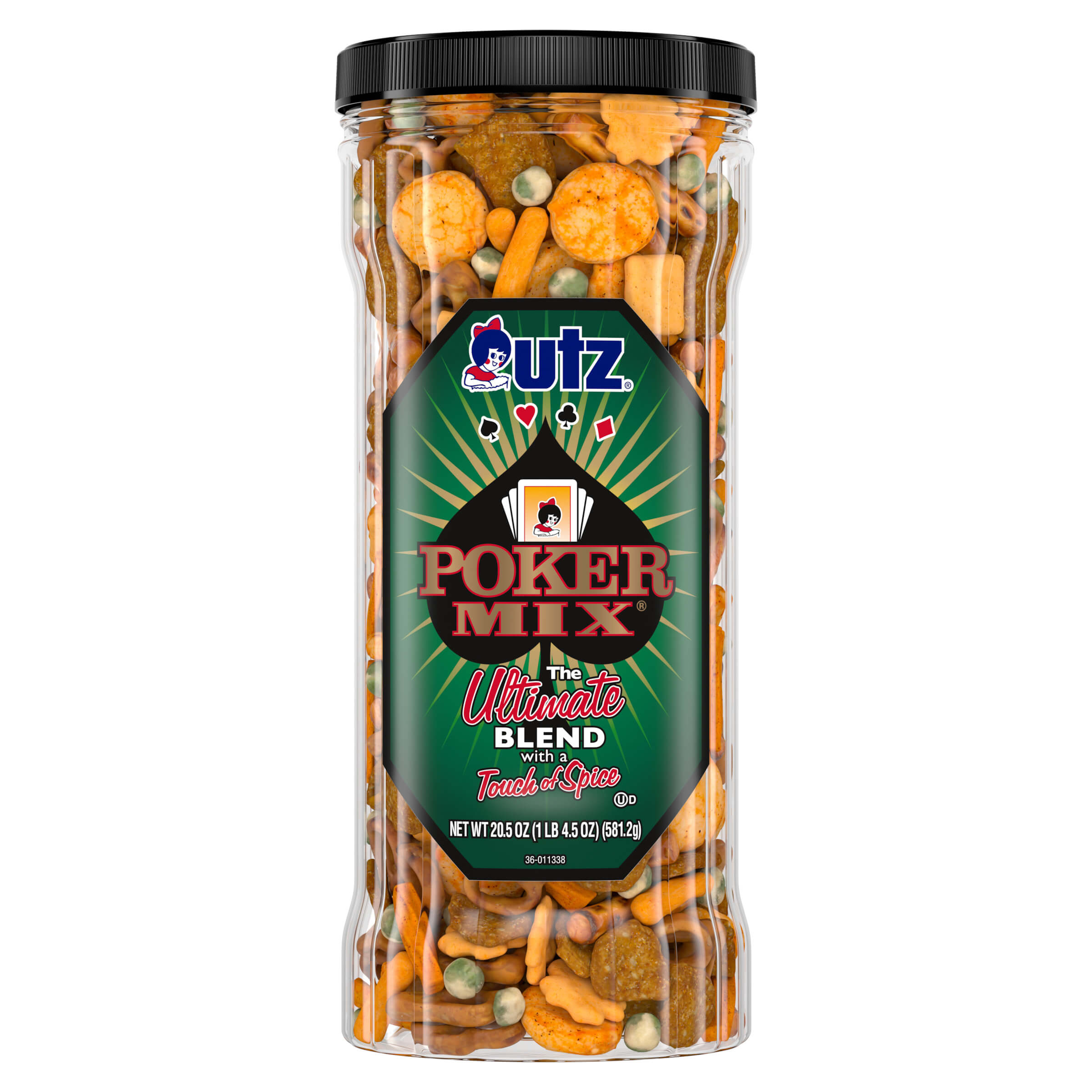UTZ Poker Mix snack container on a white background