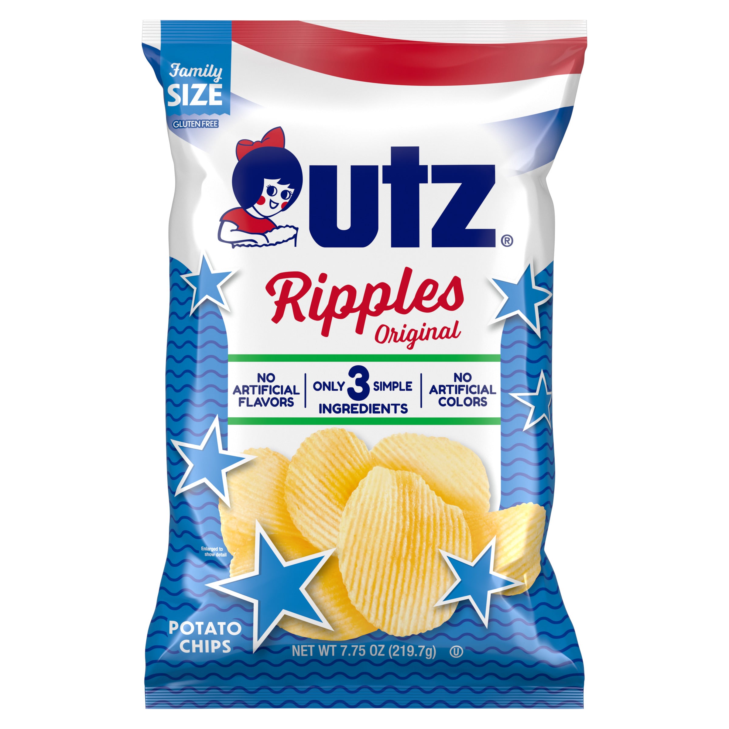 Utz Potato Chips Ripples Original 7.75 oz