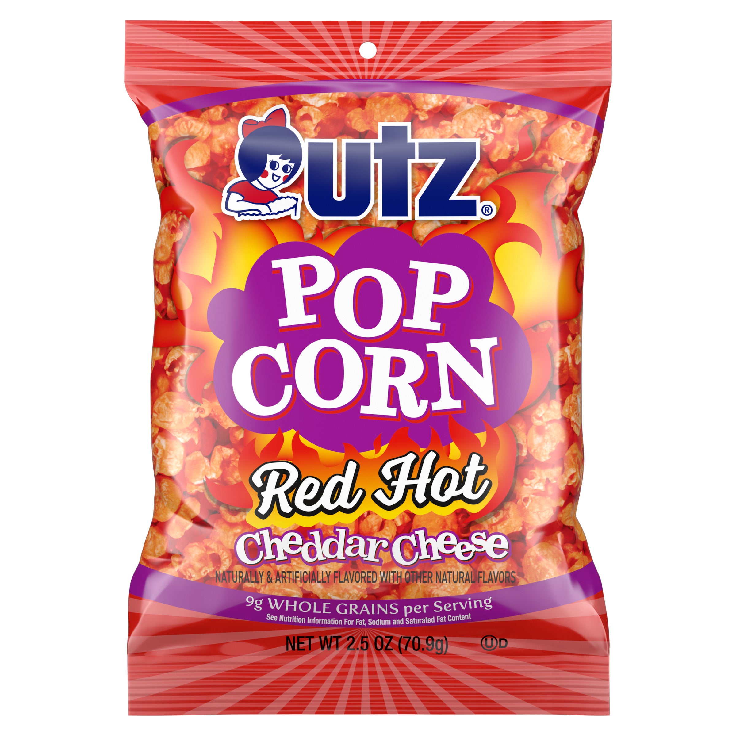 Utz Popcorn Red Hot Cheddar Cheese