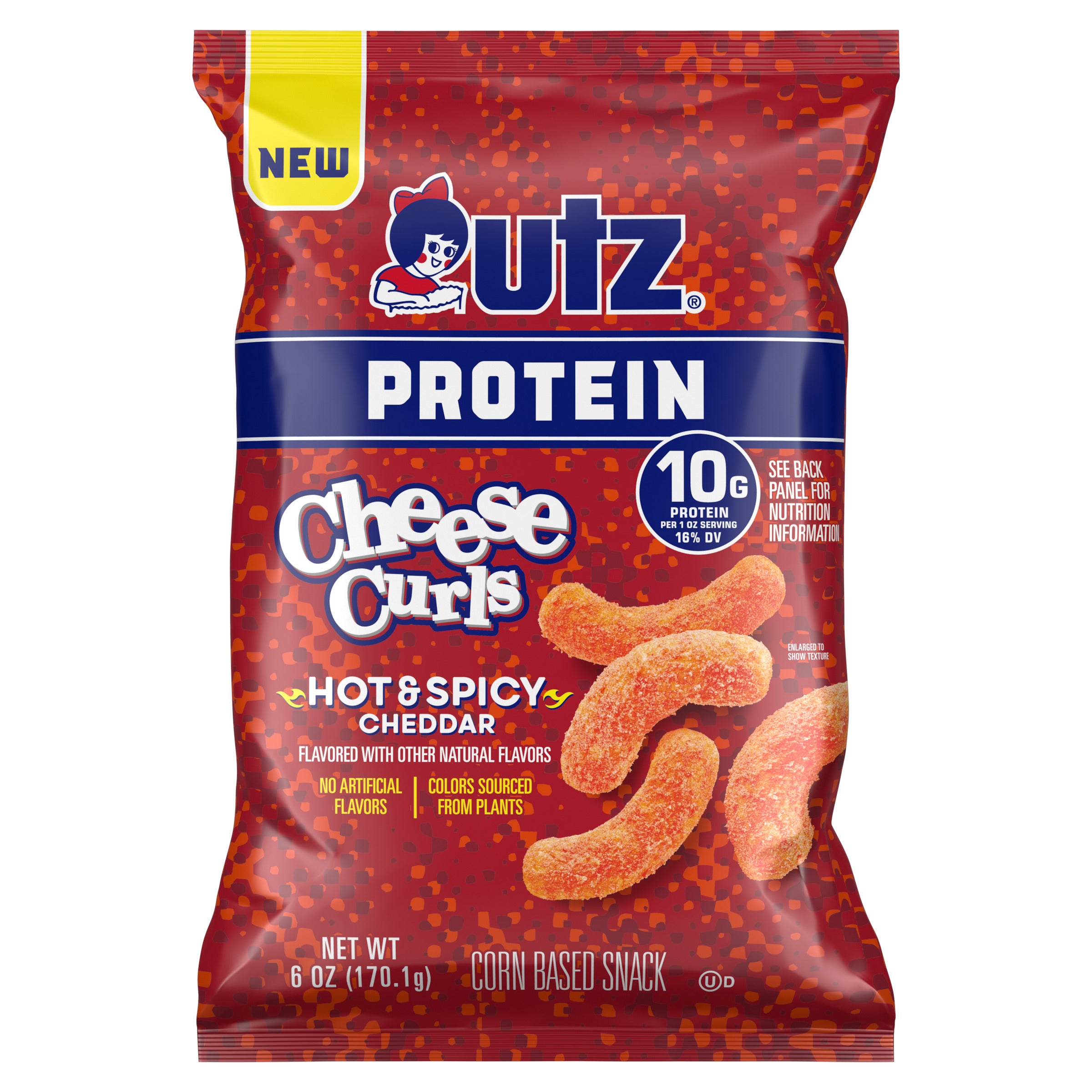 Utz Utz Protein Cheese Curls Hot & Spicy Cheddar — product image