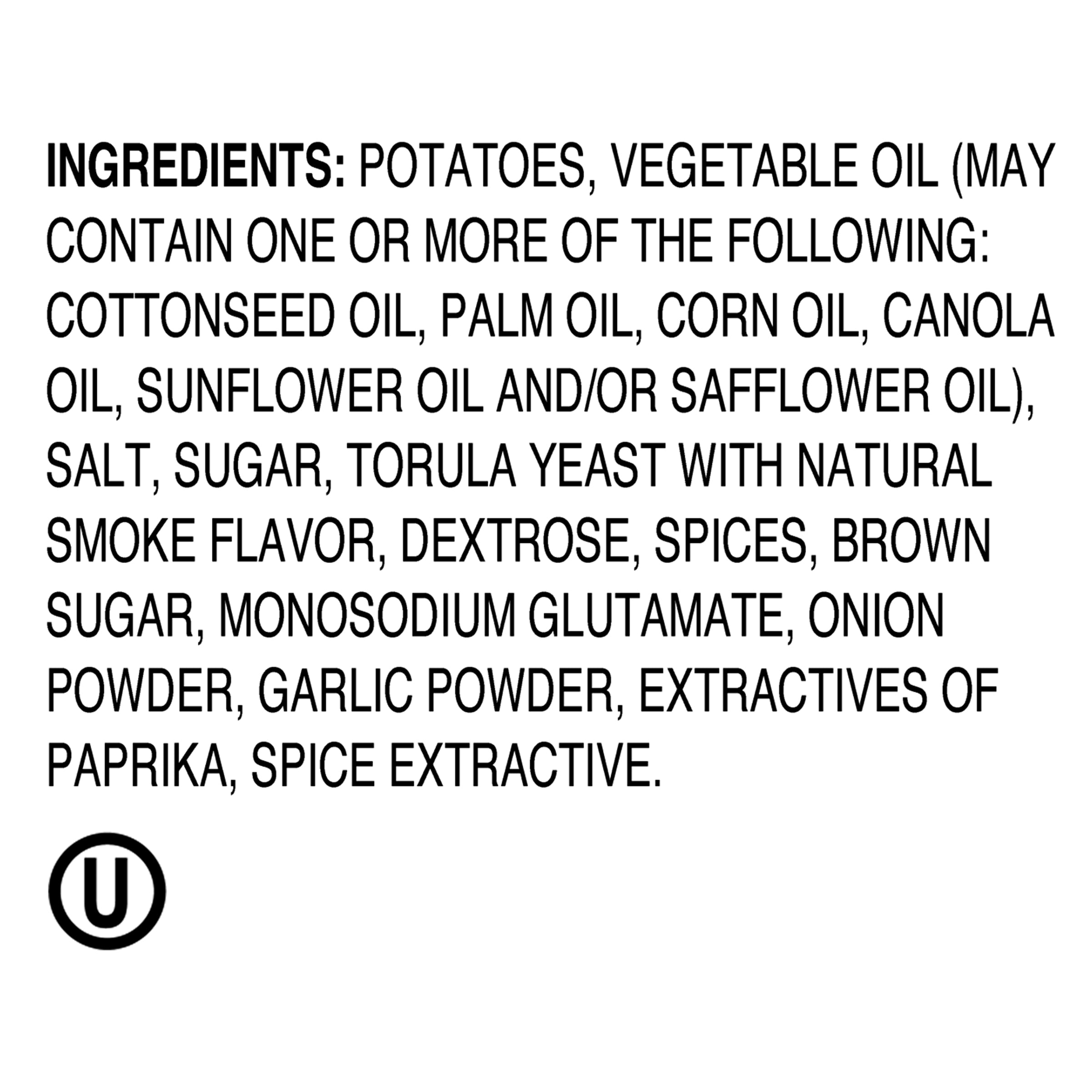 List of ingredients on a white background with a black border
