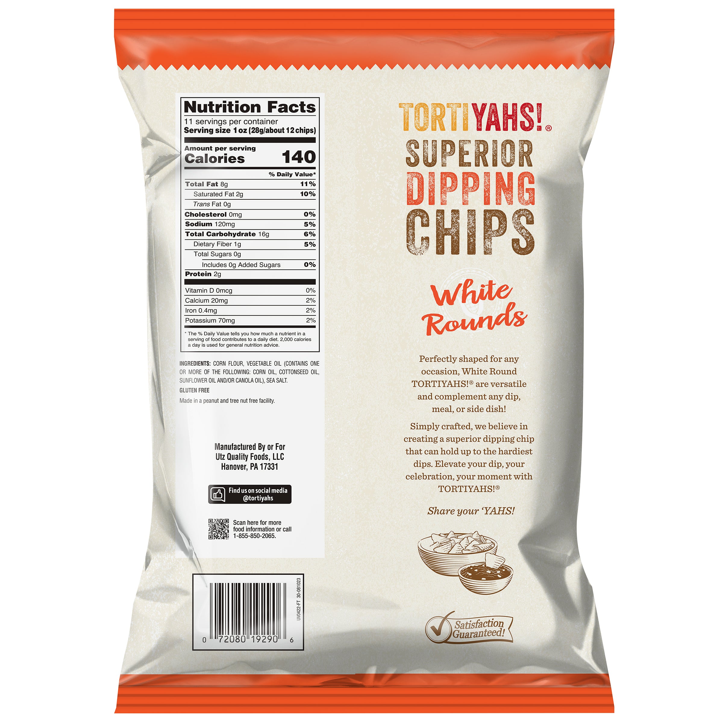 TORTIYAHS!® Superior Dipping Chips White Rounds 11 oz