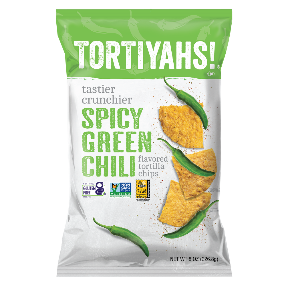 TORTIYAHS!® Spicy Green Chili Tortilla Chips Utz Quality Foods