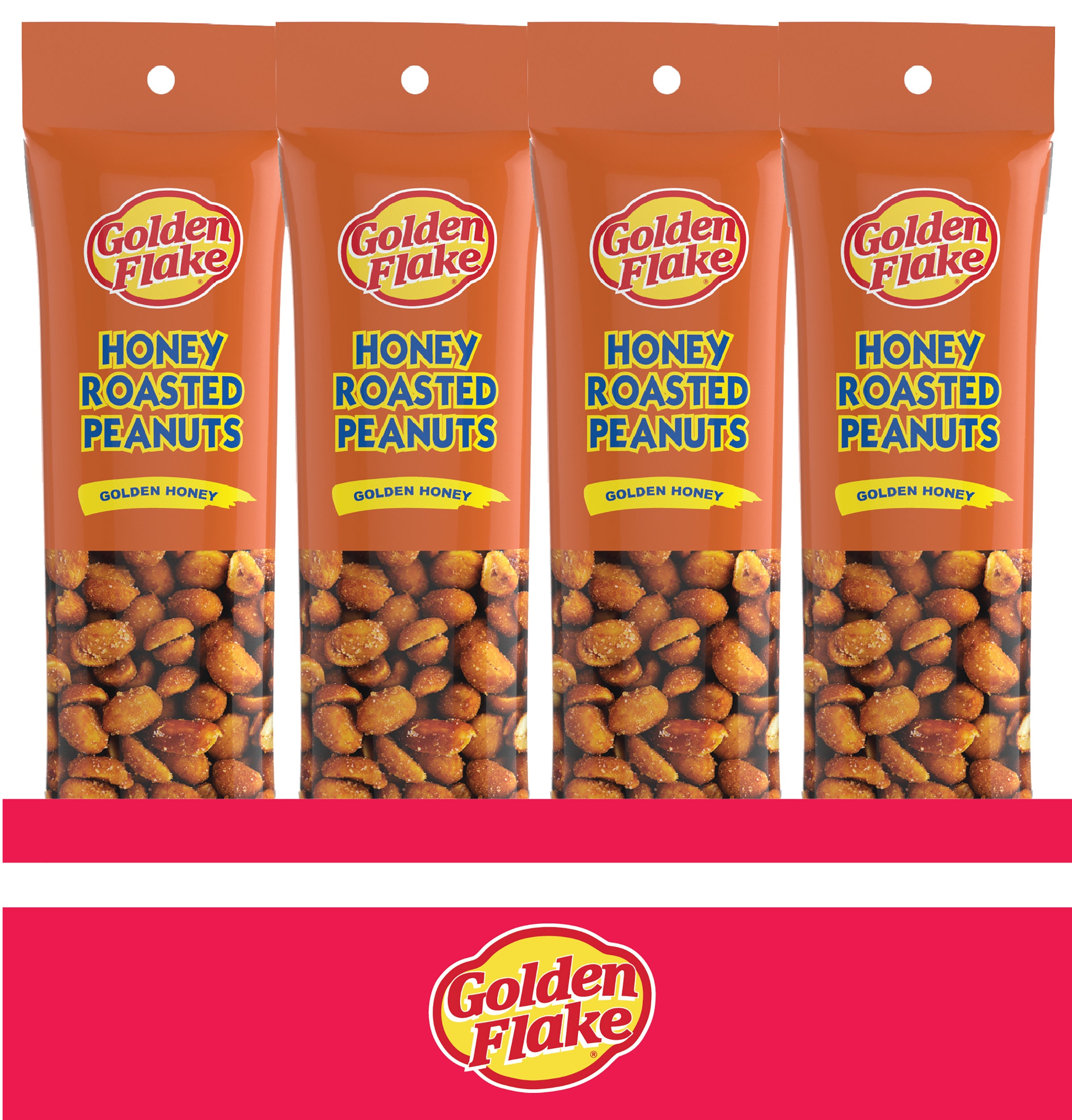 Golden Flake Honey Roasted Peanuts – Sweet & Crunchy Perfection (2.5oz Bags)
