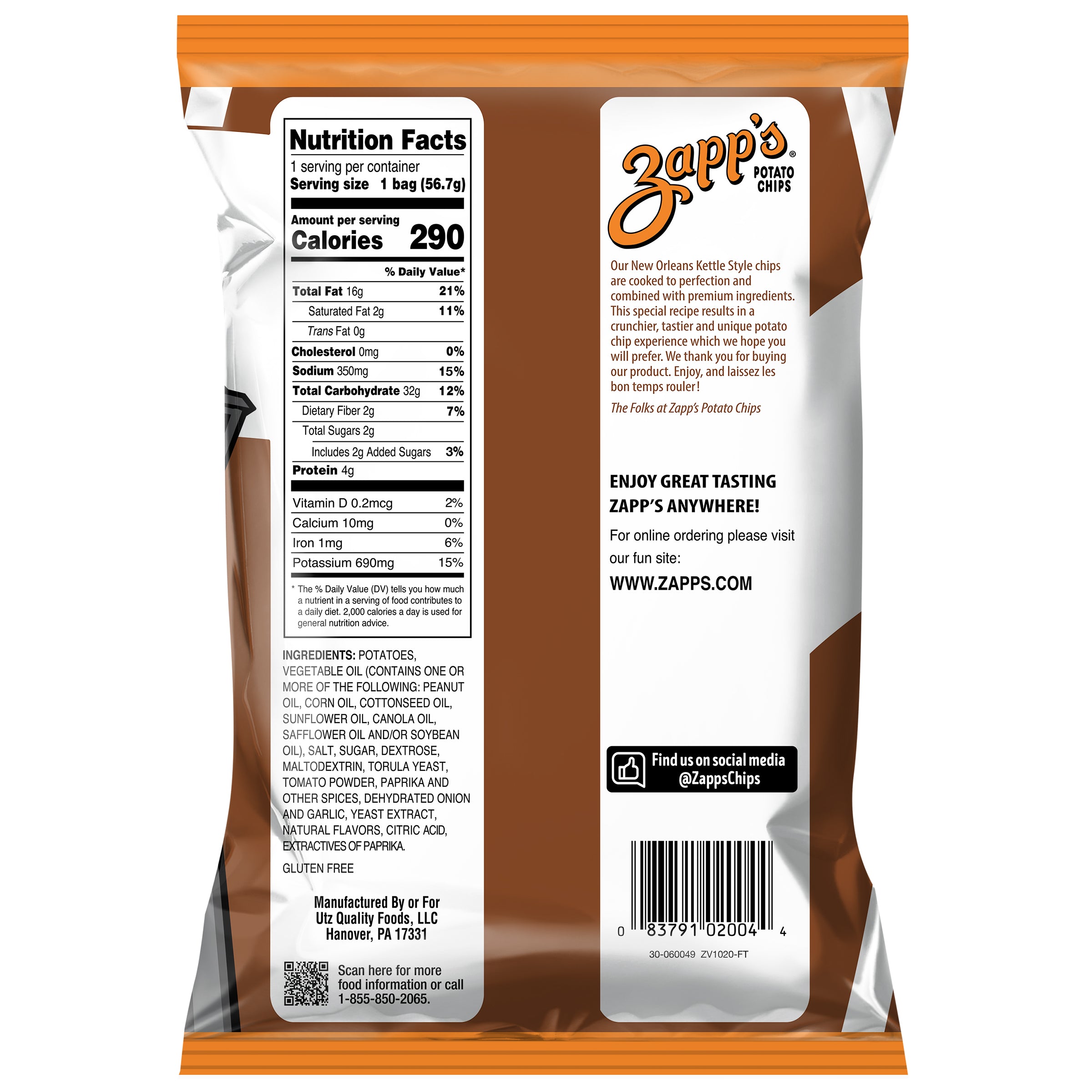 Zapp's Kettle Potato Chips Mesquite BBQ