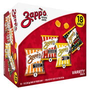 Zappos potato chips variety pack box with multiple flavor options on a white background