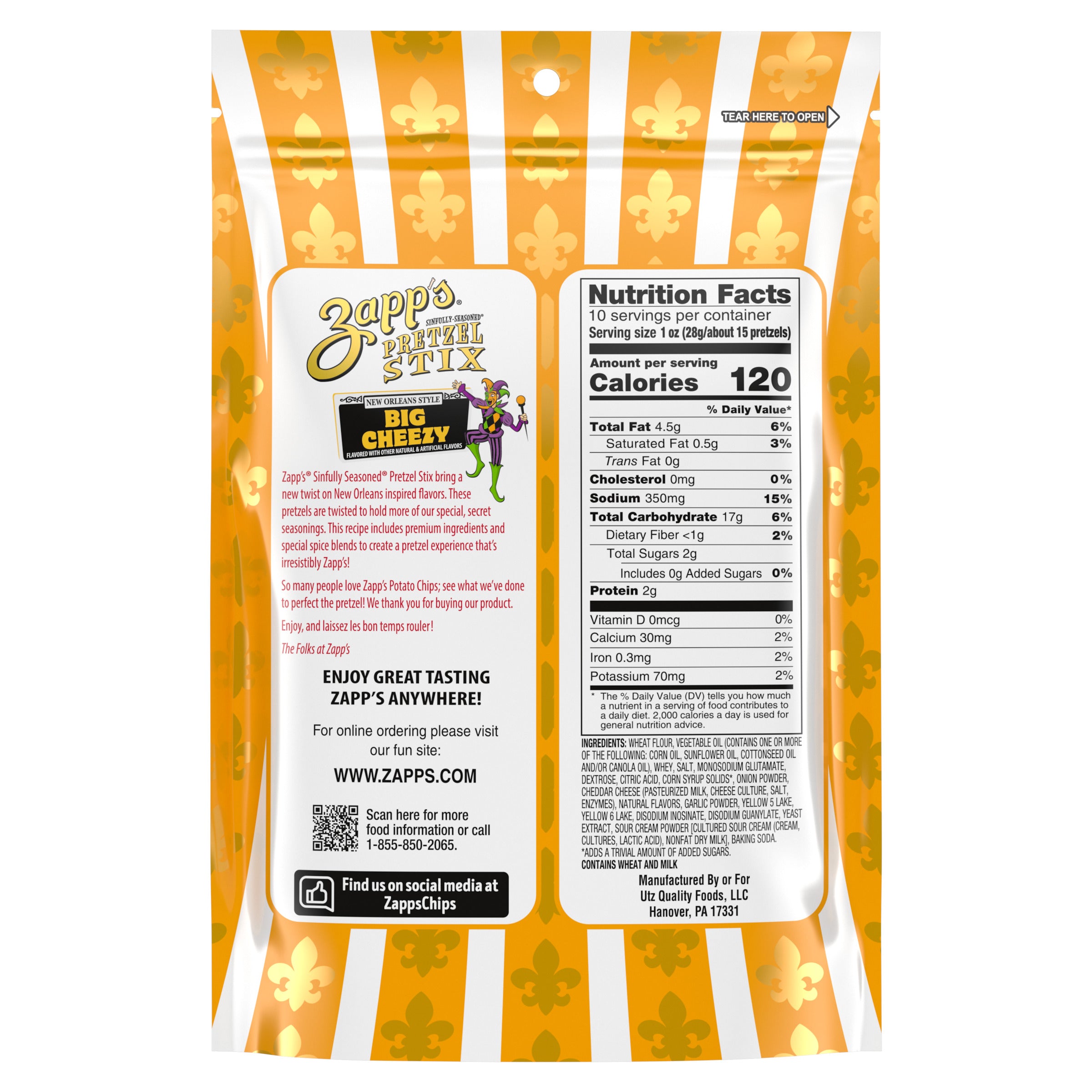 Zapp’s Big Cheezy Sinfully Seasoned Pretzels