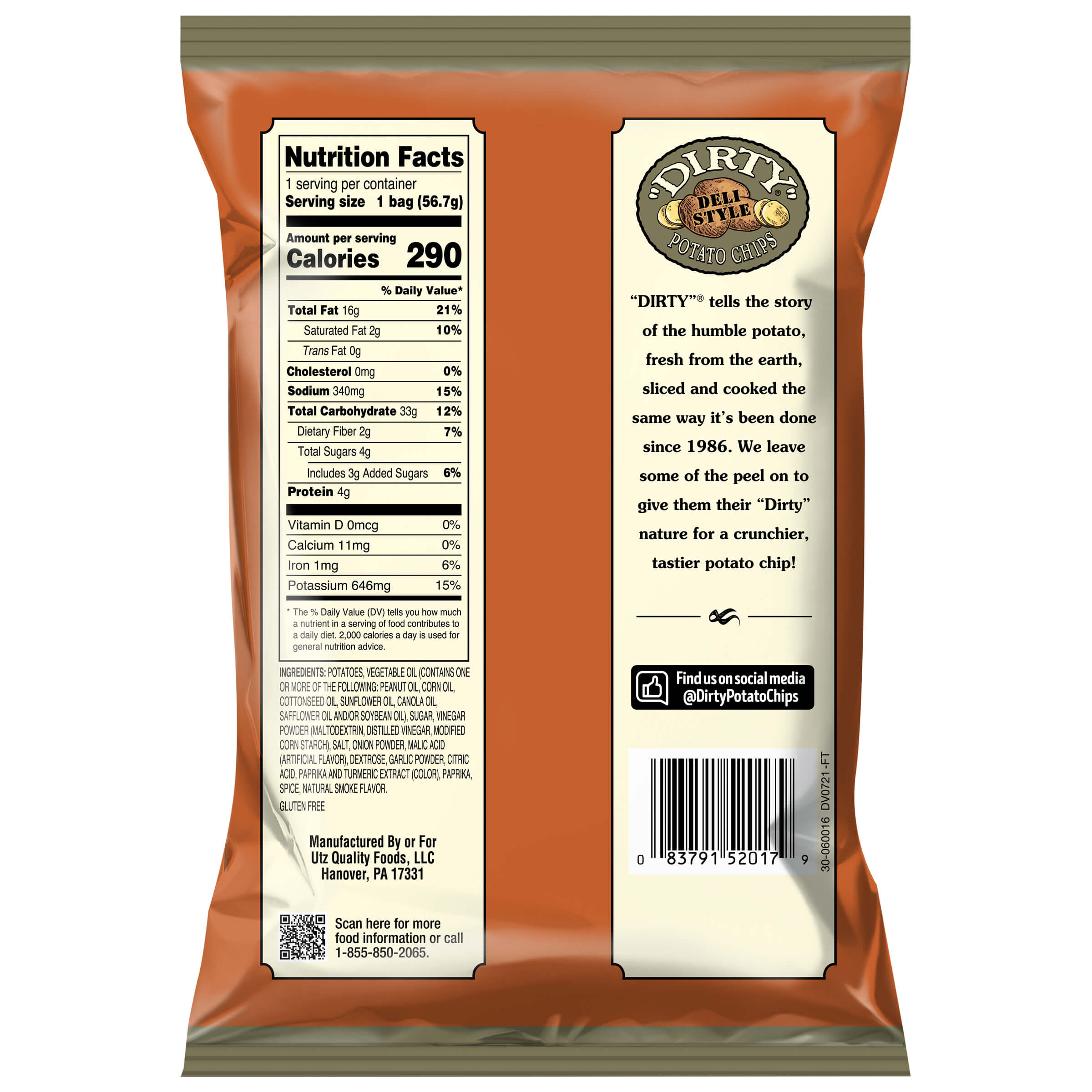 Dirty Funky Fusion Chips bag back
