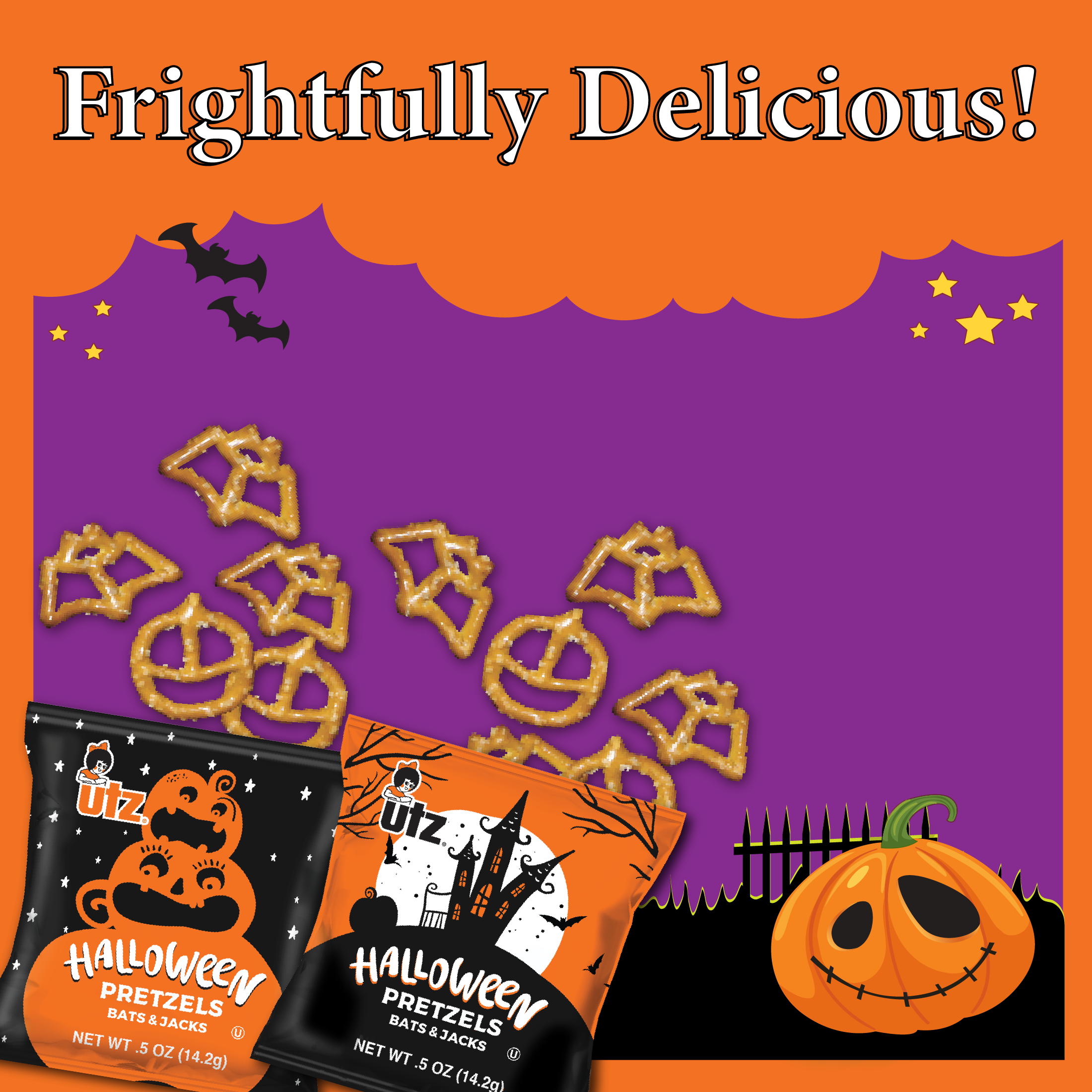 Utz Halloween Trick-or-Treat Pack – 4 Snackable Favorites for Ghouls & Goblins