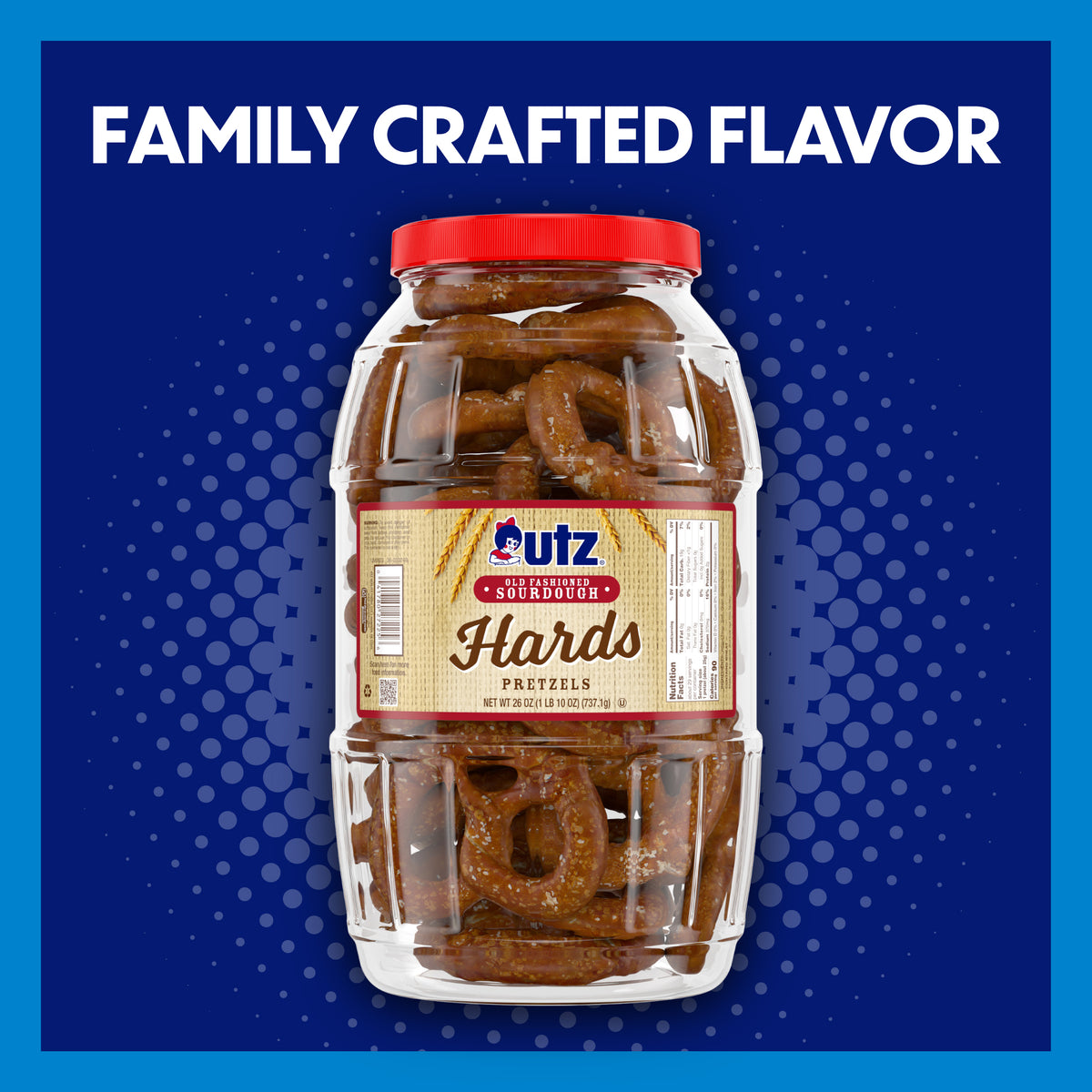 Hards Utz Old Fashioned Sourdough Hards Pretzels Barrel – Utz Quality Foods