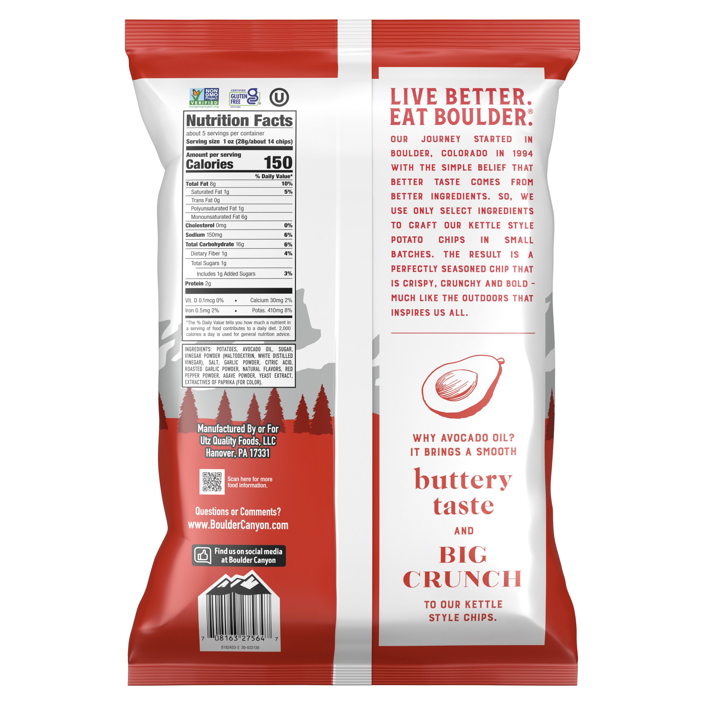 Boulder Canyon Boulder Batch Agave Sriracha Kettle Potato Chips