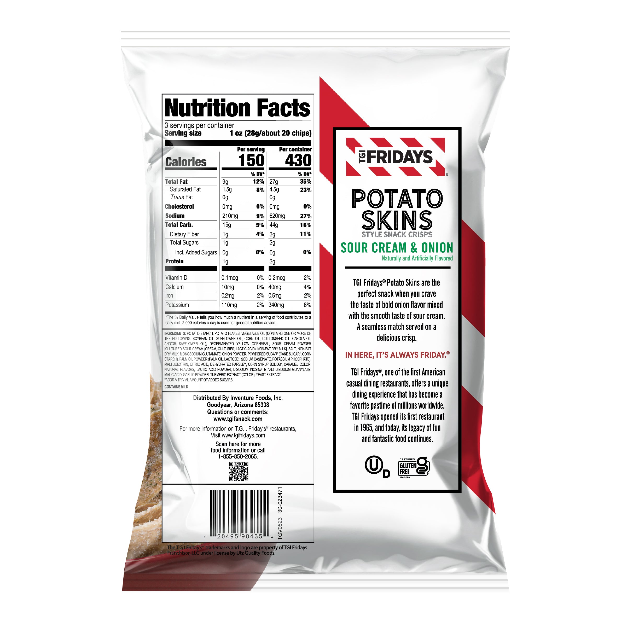TGI Fridays Sour Cream & Onion Potato Skins