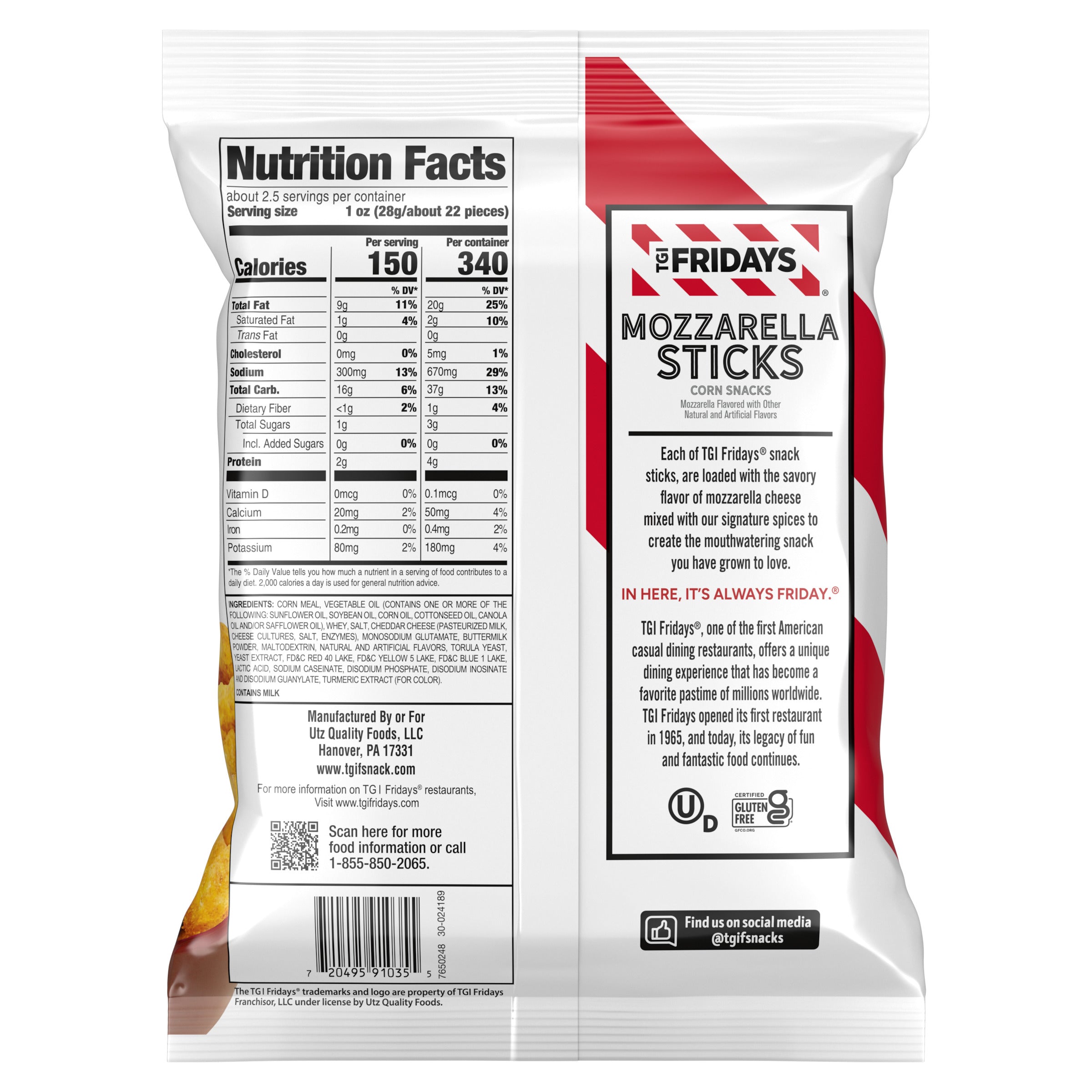 TGI Fridays Mozzarella Sticks