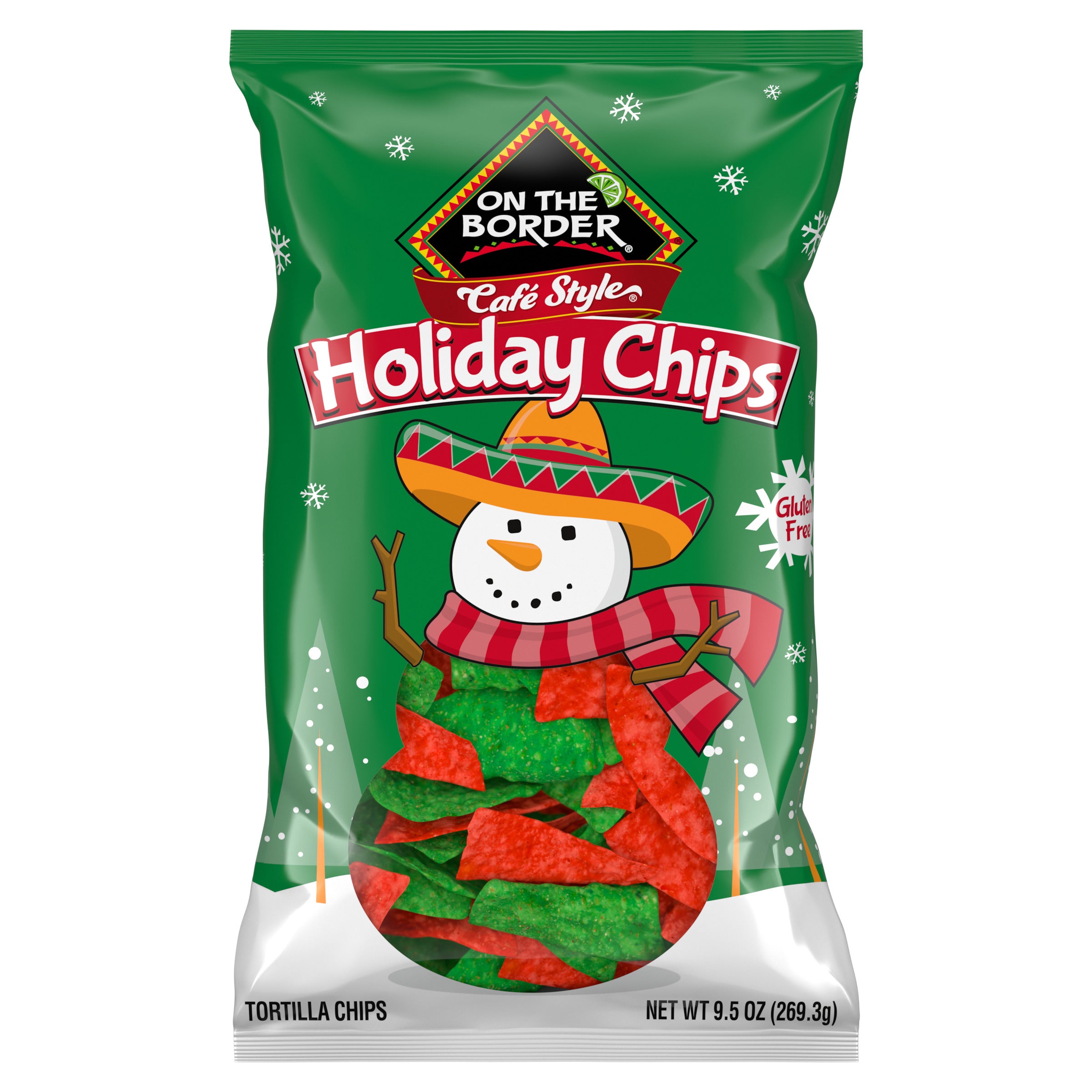 On The Border® Café Style Holiday Chips – Red & Green Tortilla Chips