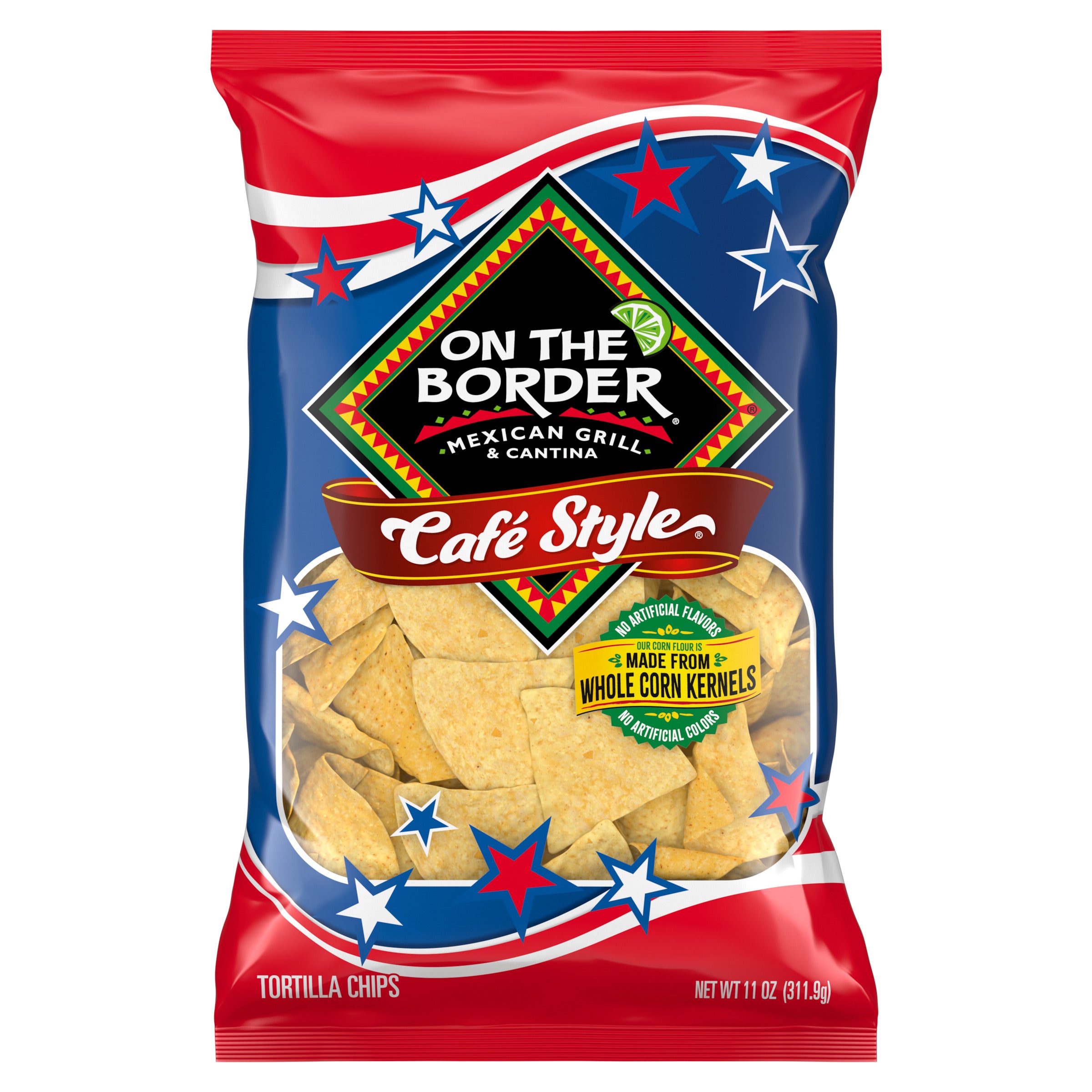 On The Border Tortilla Chips Café Style