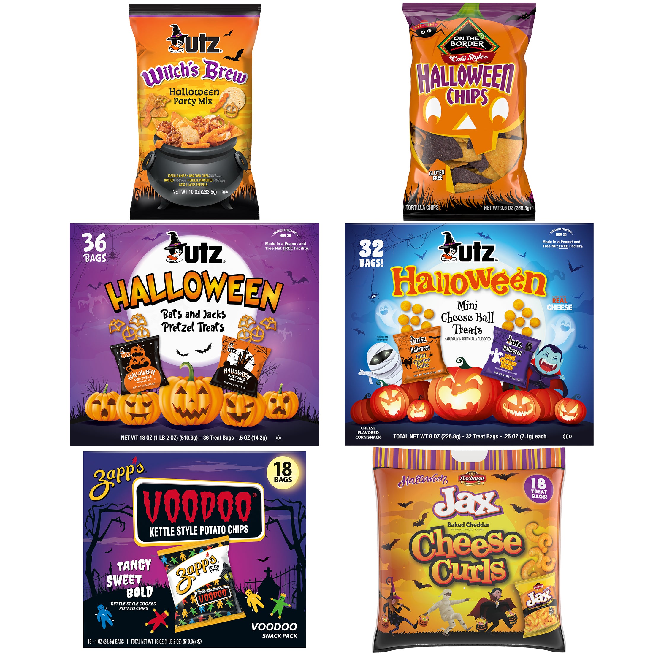 Utz Halloween MasterPack – Limited-Edition 6-Snack Variety