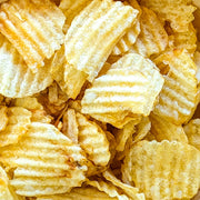 Close-up of ruffled potato chips