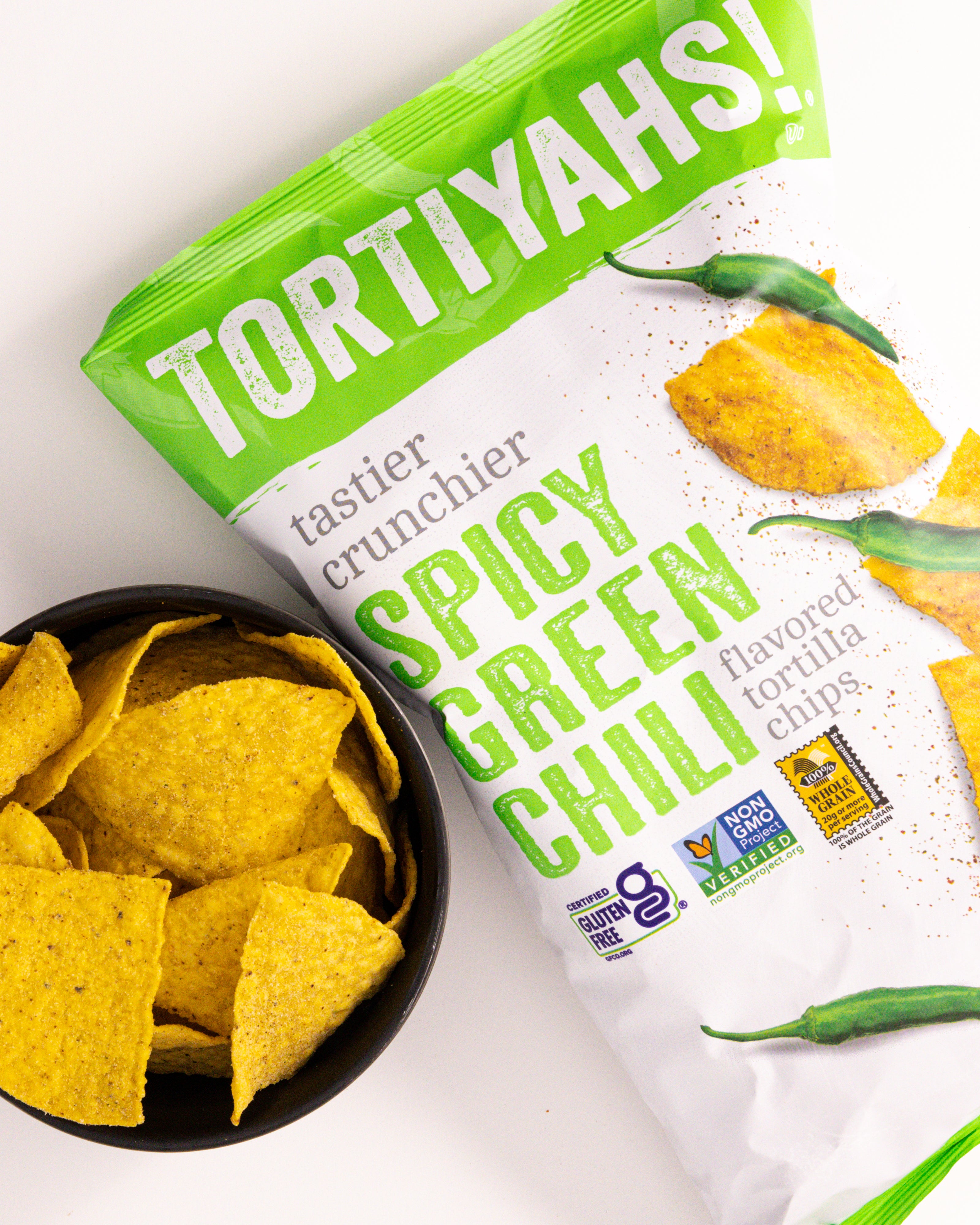 TORTIYAHS!® Spicy Green Chili Tortilla Chips