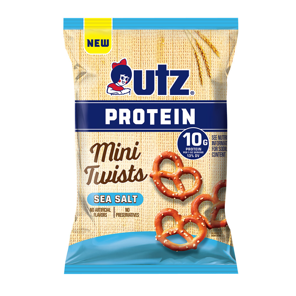 Utz Protein Sea Salt Mini Twists Pretzels