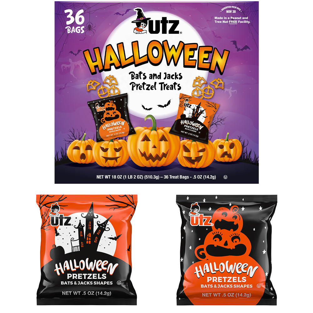 Utz Halloween Trick-or-Treat Pack – 4 Snackable Favorites for Ghouls & Goblins