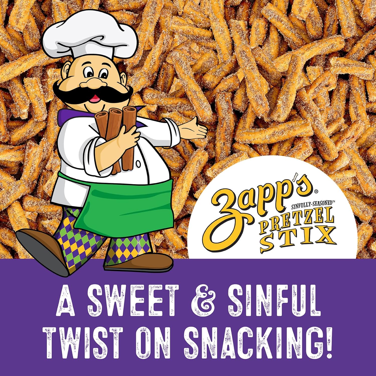 Zapp's Sweet Cinnamon & Sugar Pretzel Stix – Utz Quality Foods