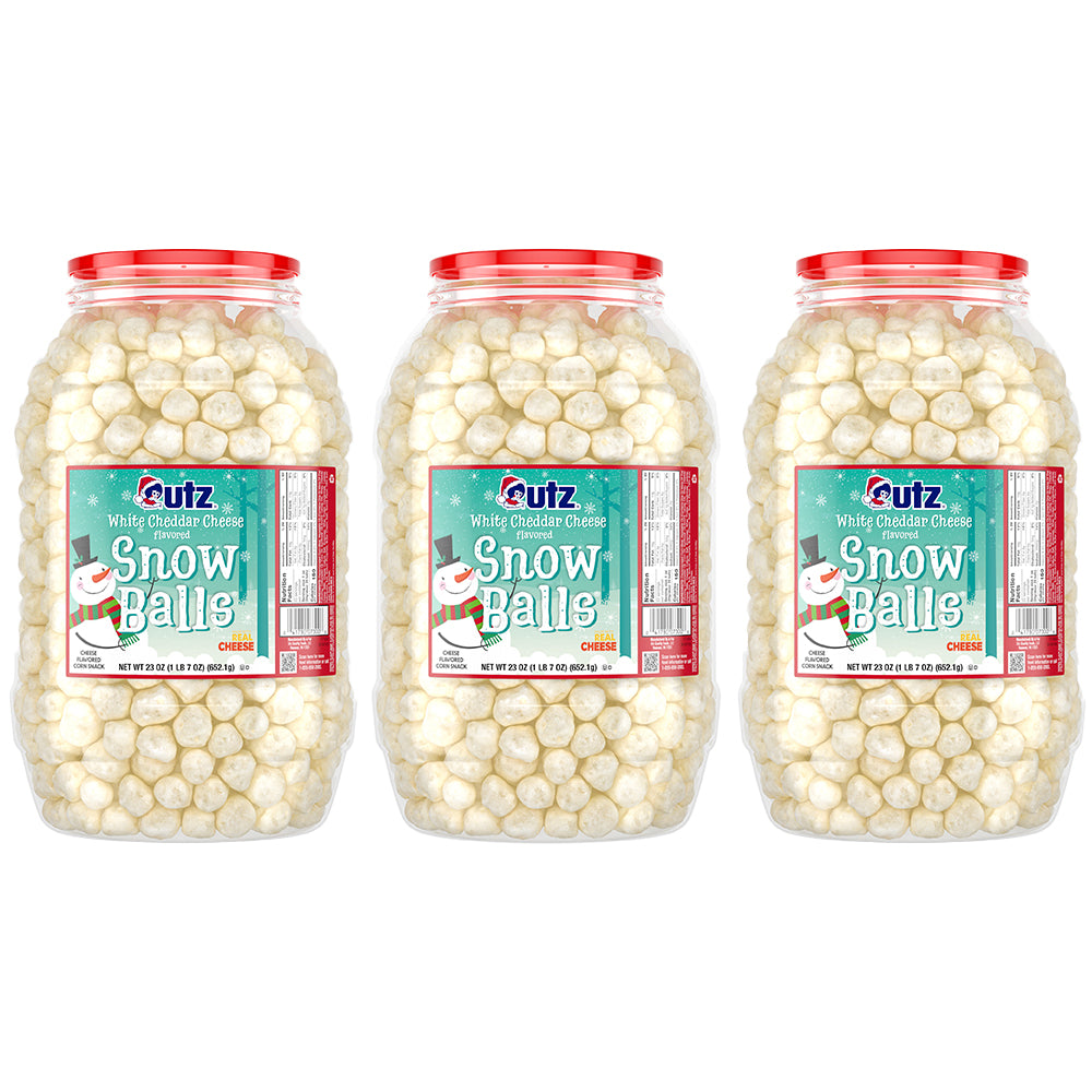 Utz White Cheddar Snow Balls™ 3-Pack Barrel