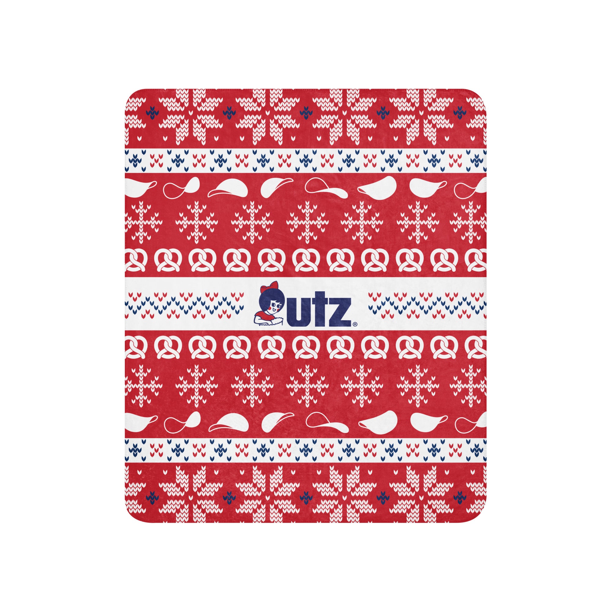 Utz Holiday Sherpa Throw Blanket - Original