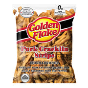 Golden Flake Pork Cracklin Strips Red Pepper 3 oz