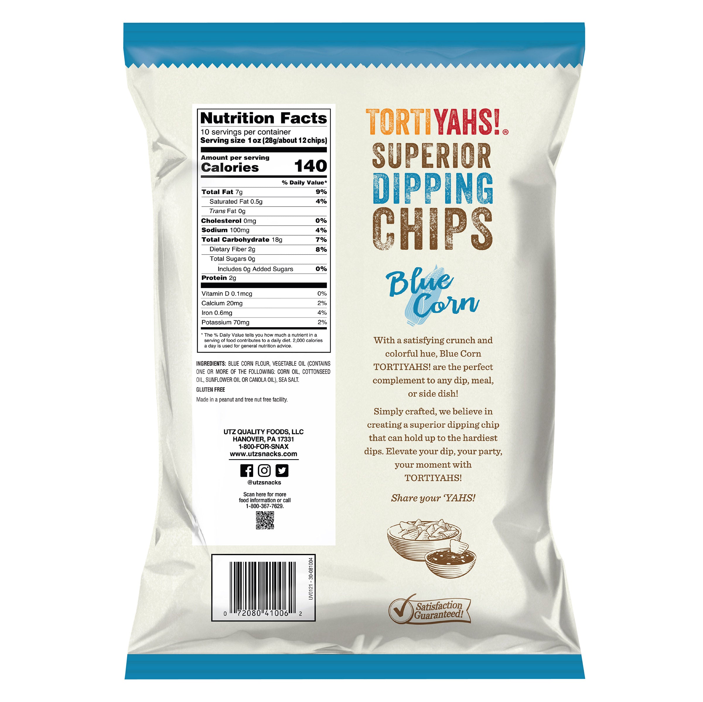 TORTIYAHS!® Superior Dipping Chips Blue Corn